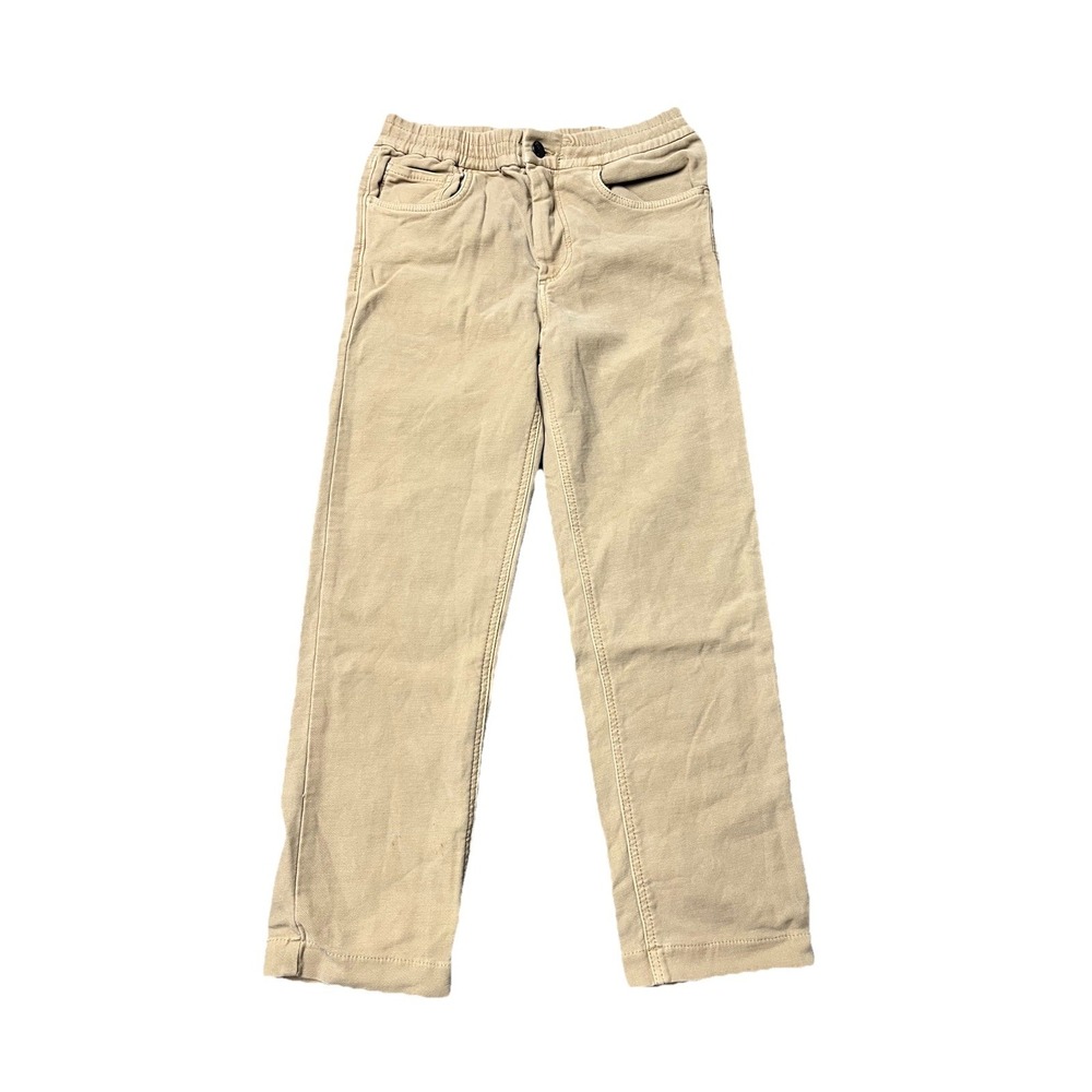 Faherty Stretch Terry Jeans Kids Size 8Y Beige Tan 5 Pkt Design Cotton NWOT